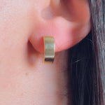 Boucles d'oreilles Simples Plates